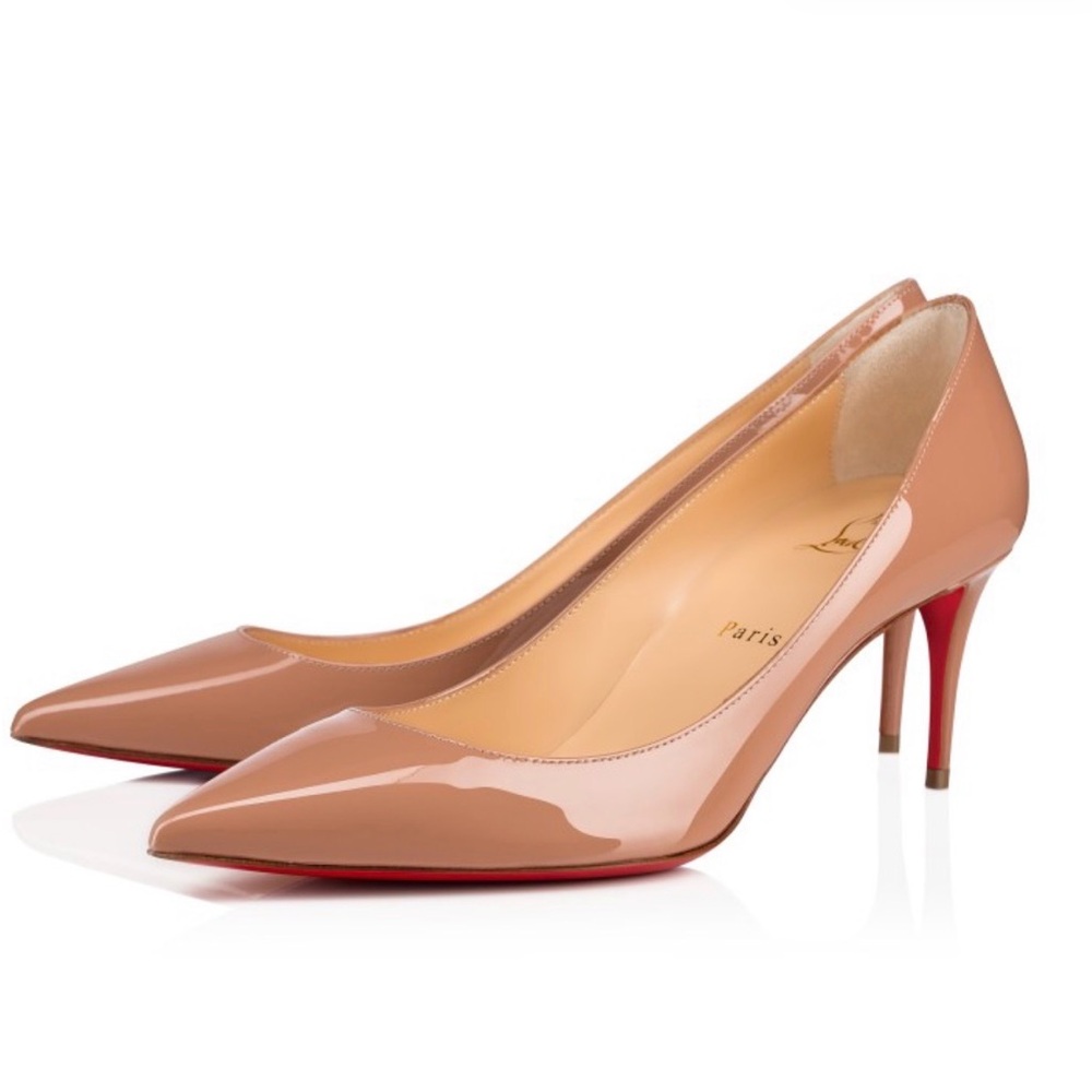 Christian Louboutin Kate 70 Nude Patent Leather Pump